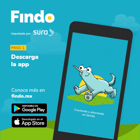 Banner de promoción de la app Findo
